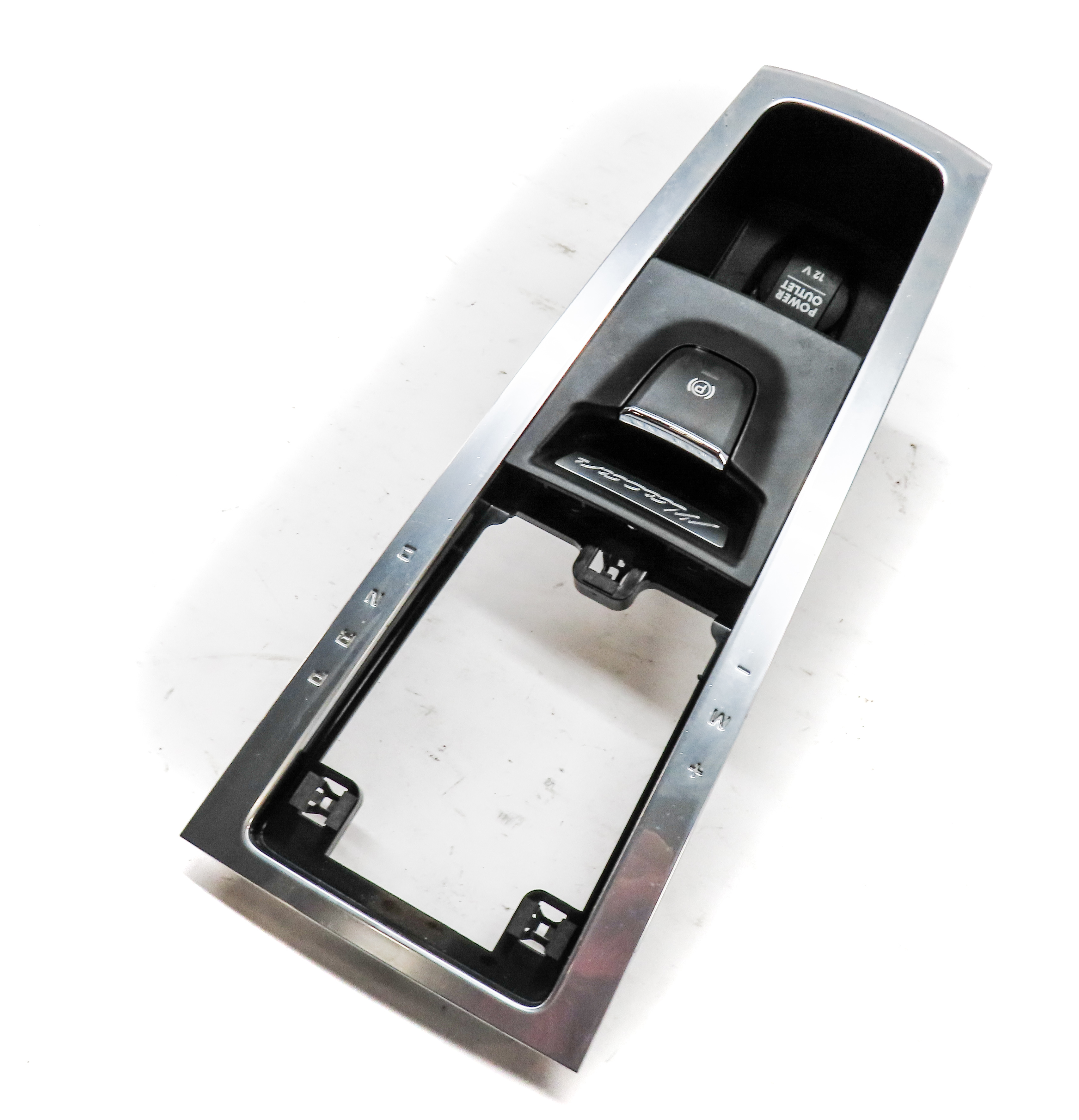 2016 PORSCHE MACAN (95B) TRANSMISSION GEAR SHIFTER SHIFT TRIM w/ BRAKE SWITCH — exact item pictured